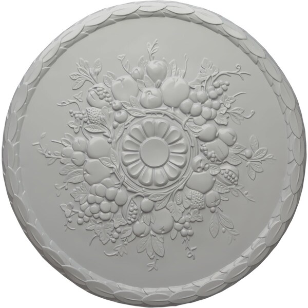 Ekena Millwork Anthony Harvest Ceiling Medallion (Fits Canopies up to 2 1/8"), 22 1/2"OD x 1 1/4"P, Frost CM22ATFRF - main